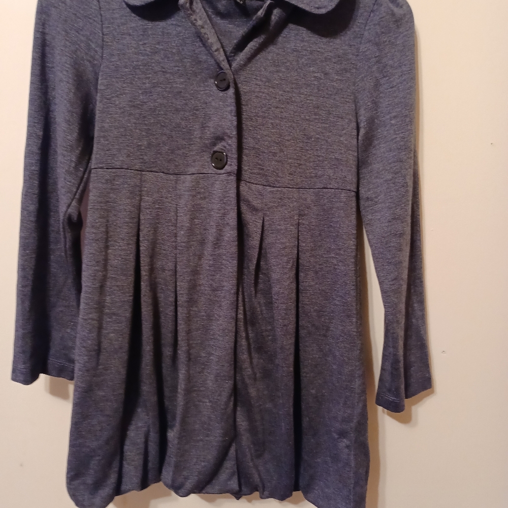 COPY - Amy Byer Womens Grey Hooded Large Button Jacket
